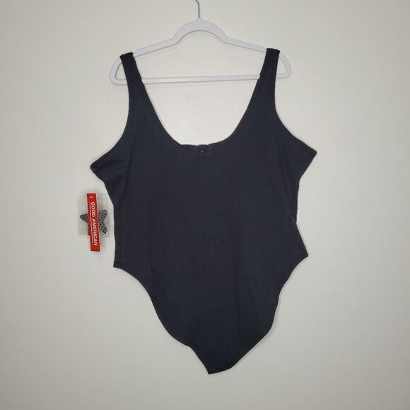 Good American black ribbed classic basics plus size bodysuit size 7, 4x NWT - Picture 4 of 8